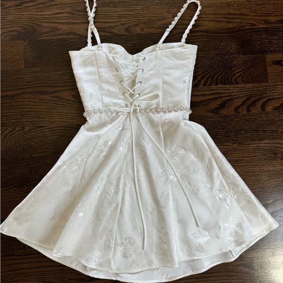 V. Chapman Gianna Sleeveless Embellished Corset A-Line Mini Dress - Picture 3 of 4